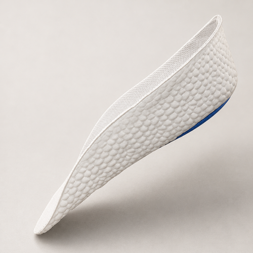 White ONDORQ Elevate - Height Increasing Insoles on dark background