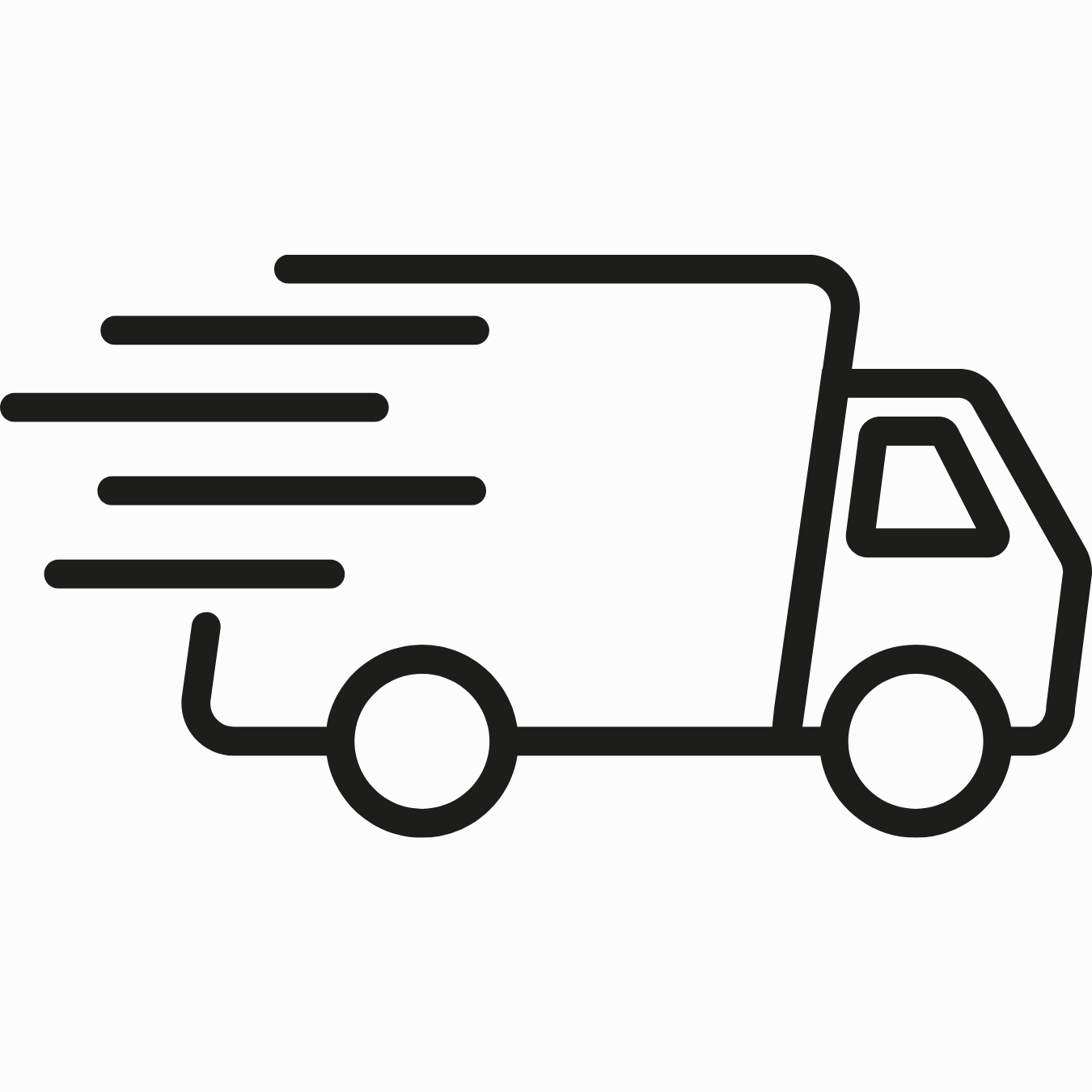 Dispatched delivery truck icon for ÖNDÖRQ height increasing insoles order shipping process