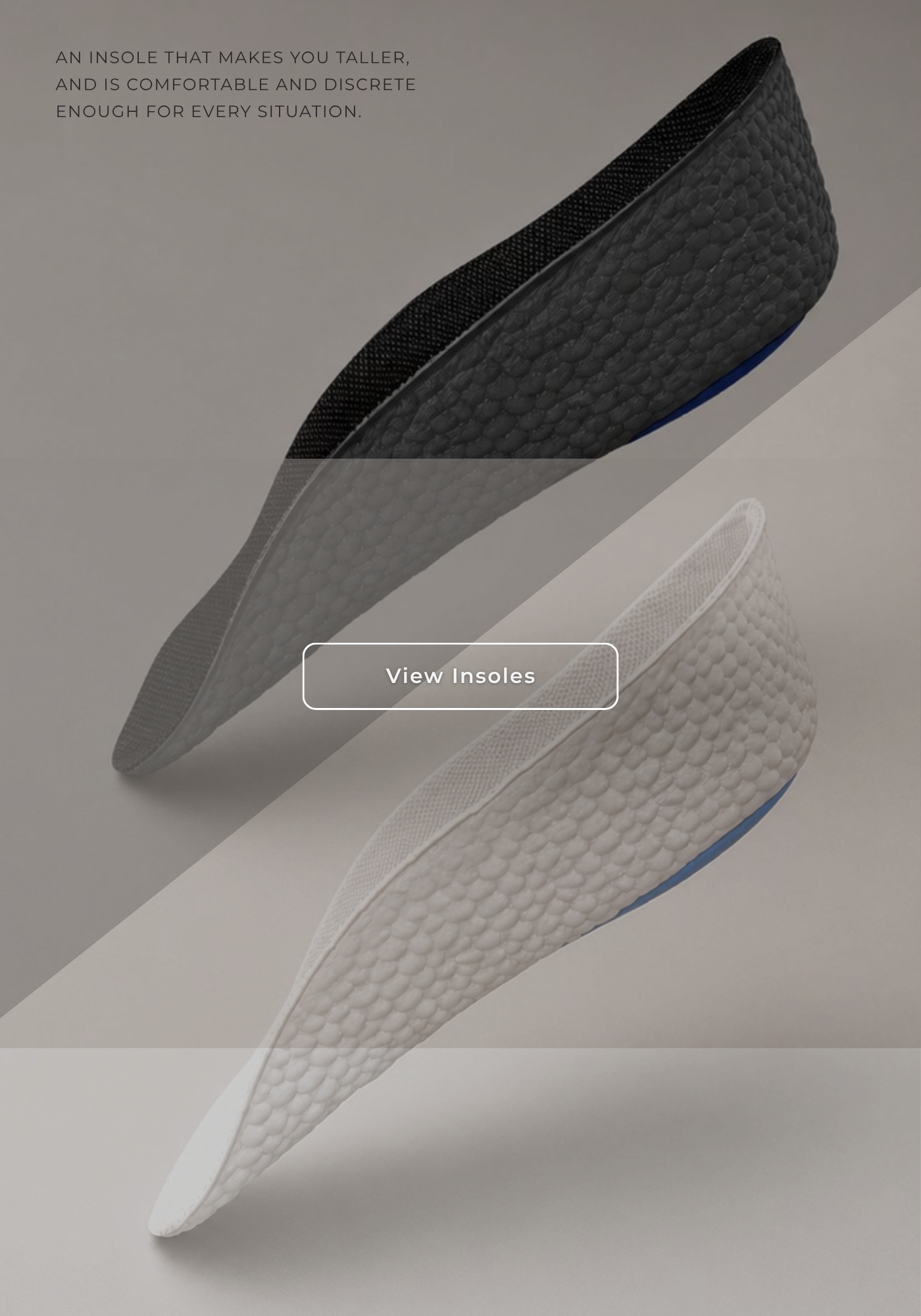 Ondorq black and white Elevate insoles on creamy beige background.