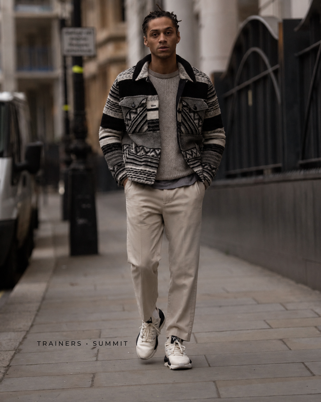 Man walking in trainers wearing ÖNDÖRQ Elevate Summit insoles