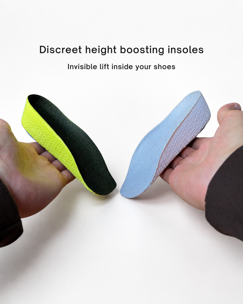 white and black ondorq elevate height boosting insole for men